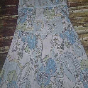 Floral Blue and Green Dress